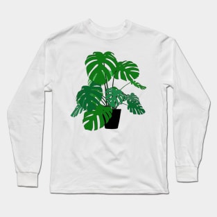 COLOURED SWISS CHEESE PLANT Long Sleeve T-Shirt